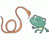 蛇ににらまれた蛙