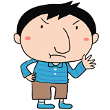 叱る新米パパのイラスト