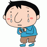 泣く新米パパのイラスト