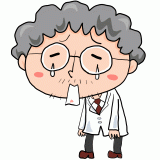 泣く科学者のイラスト