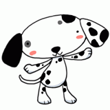笑うダルメシアンのイラスト