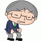 悔しそうなメガネ男子のイラスト