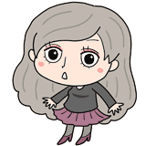 驚く美女のイラスト