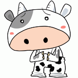 困る牛のイラスト