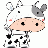 照れる牛のイラスト