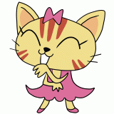 笑うネコのイラスト