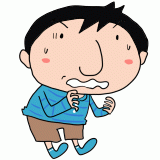 慌てるパパのイラスト