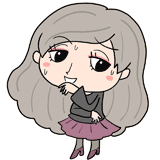 動揺する美女のイラスト