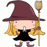 ハロウィンの女の子のイラスト
