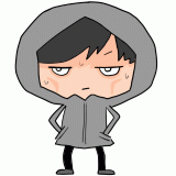 落ち着きがない不審者のイラスト