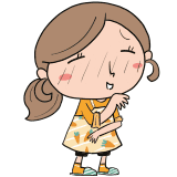 照れる新米ママのイラスト