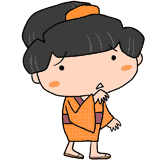 困る江戸の町娘のイラスト