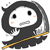 驚く死神のイラスト