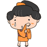 泣く江戸の町娘のイラスト