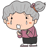 泣くおばあちゃんのイラスト