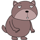 笑う大きな熊のイラスト