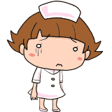 落ち込む看護師のイラスト
