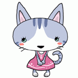 照れるネコのイラスト