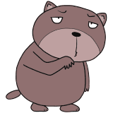 悩む大きな熊のイラスト
