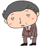 落ち込む部長のイラスト