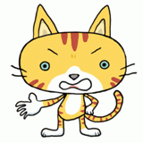 主張するネコのイラスト