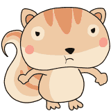怒るシマリスのイラスト