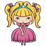 上目遣いのツインテールのイラスト