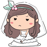 怒る新婦のイラスト
