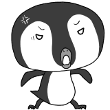 怒るペンギンのイラスト