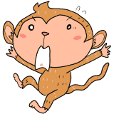 驚く猿のイラスト