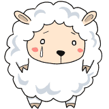 泣く羊のイラスト
