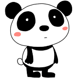 無表情のパンダのイラスト