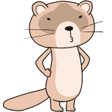 怒るイタチのイラスト