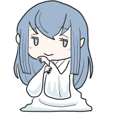 微笑む雪女のイラスト