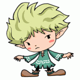 無表情の妖精のイラスト