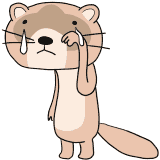 泣くイタチのイラスト