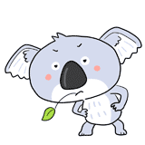機嫌の悪いコアラのイラスト