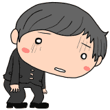 落ち込む男子学生のイラスト