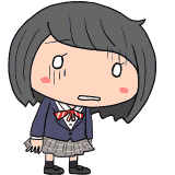 落ち込む女子学生のイラスト