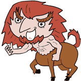 暴れるケンタウロスのイラスト