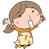 嬉しそうな新米ママのイラスト