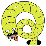 ワーム系のモンスターのイラスト