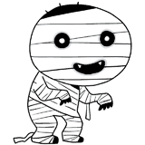 徘徊するミイラ男のイラスト