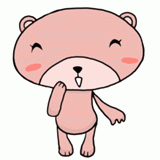笑顔の熊のイラスト