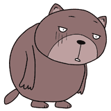 落ち込む大きな熊のイラスト
