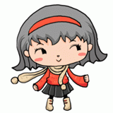 マフラーの女の子のイラスト