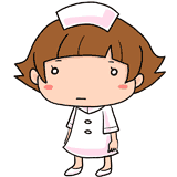 呆然とする看護師のイラスト