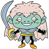 装備を整えたモンスターのイラスト