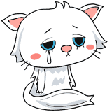 泣くペルシャ猫のイラスト