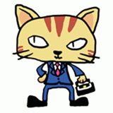 スーツの猫のイラスト
